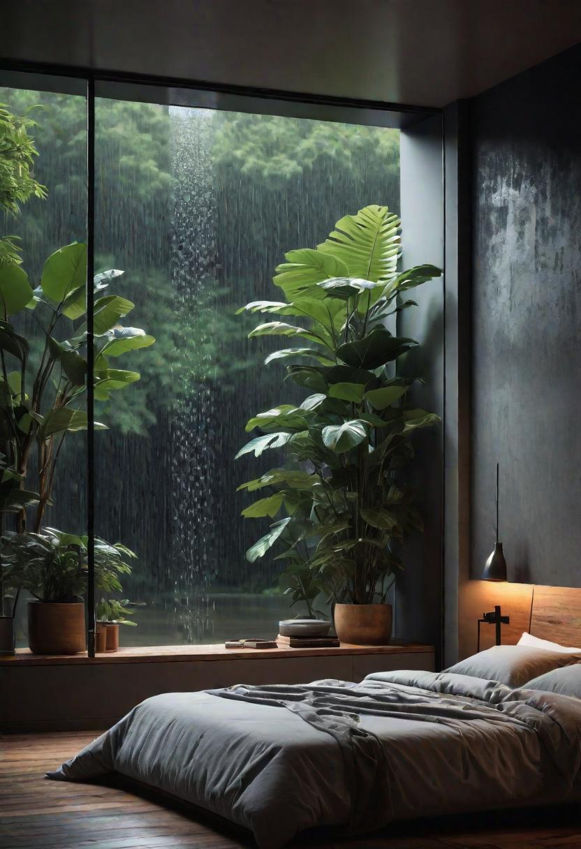 36 Earthy Bedroom Ideas for a Serene Space 38 21. Soothing Rainwater Sound System-0