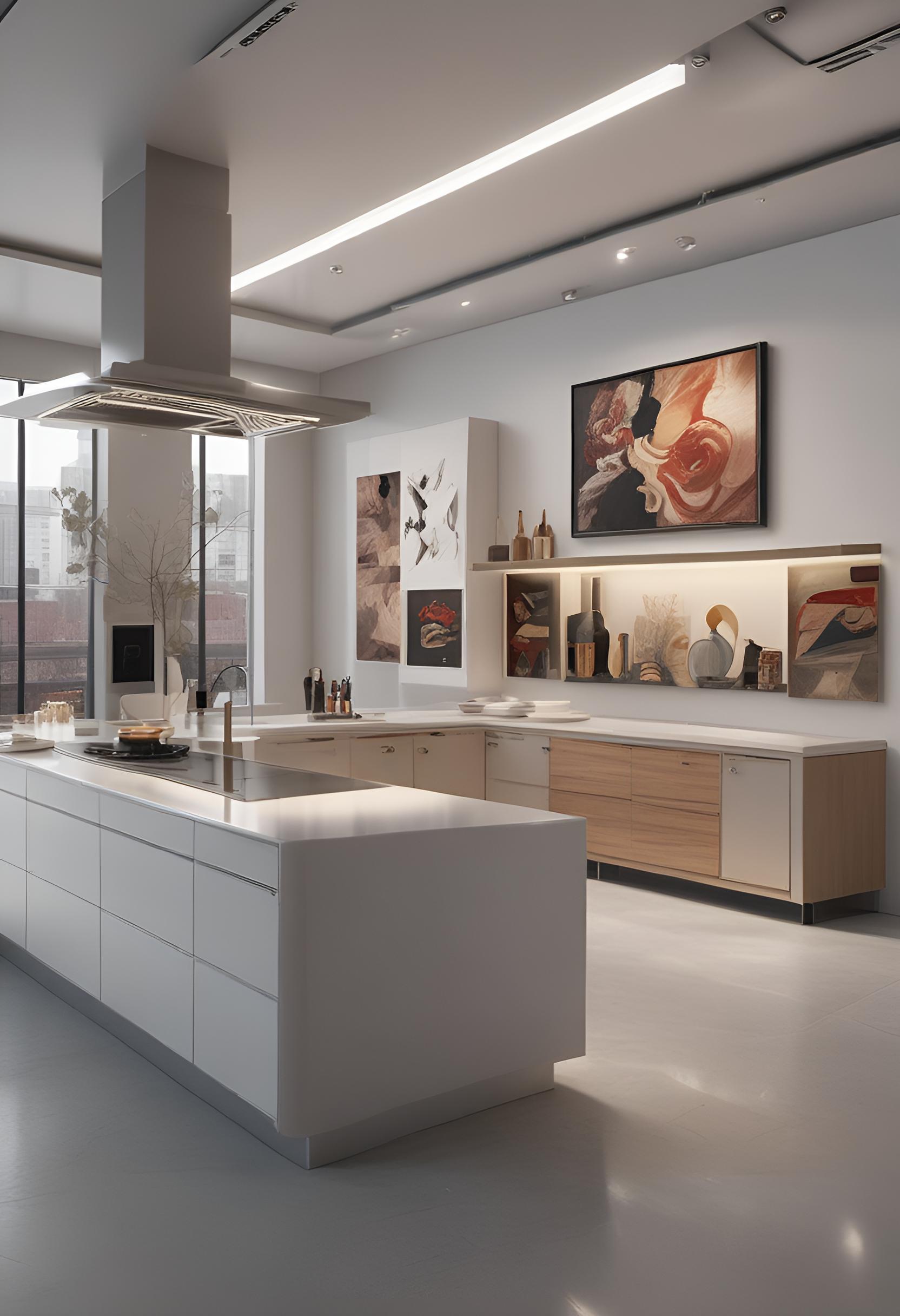 45 Timeless Kitchen Design Ideas for Everlasting Style 48 42. Sophisticated Art Gallery Kitchen-0