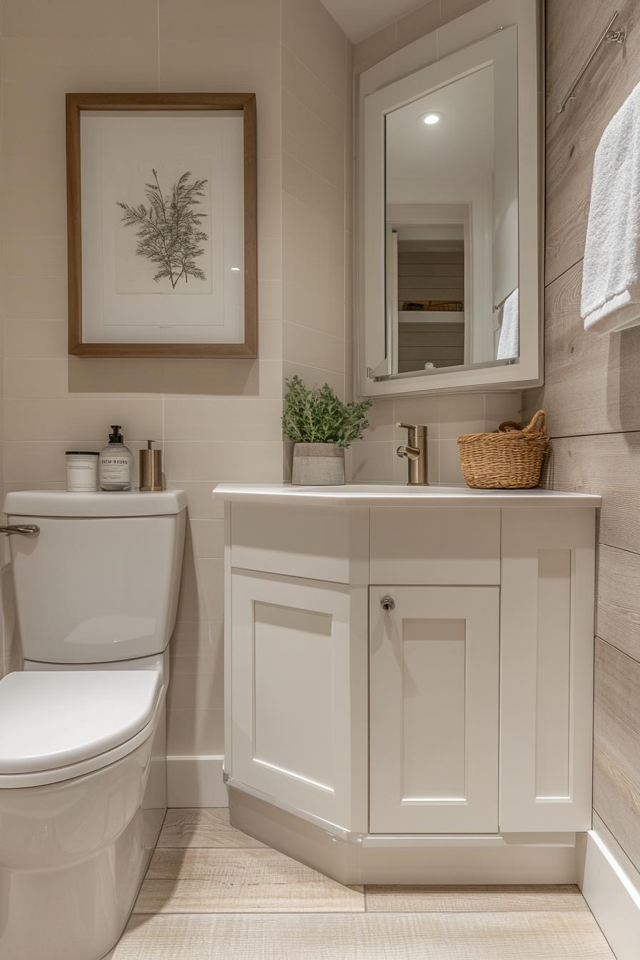 25 Genius tiny bathroom ideas for your makeover 44 16. Space-saving corner sink solution-0