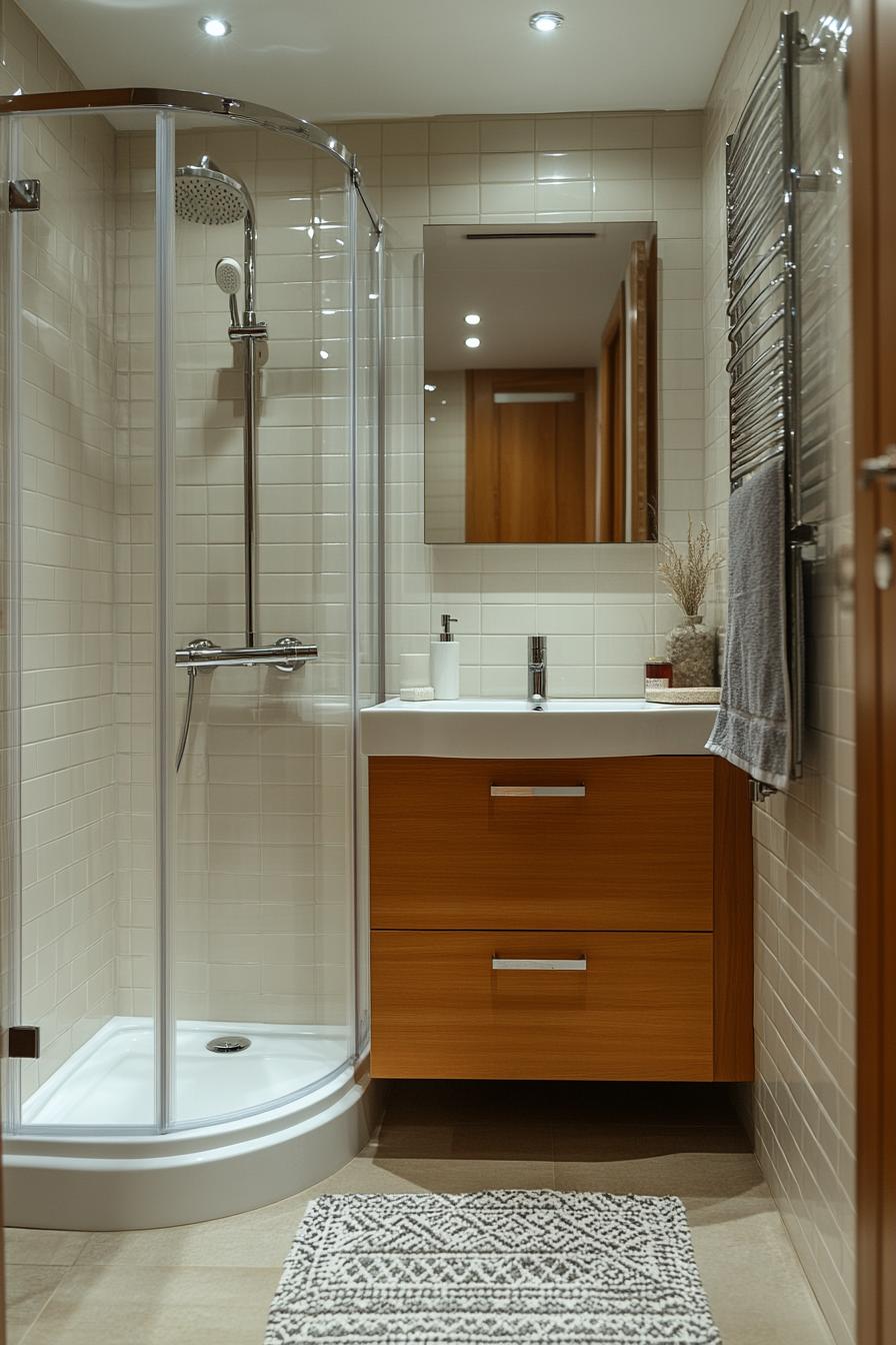 25 Genius tiny bathroom ideas for your makeover 46 16. Space-saving corner sink solution-2