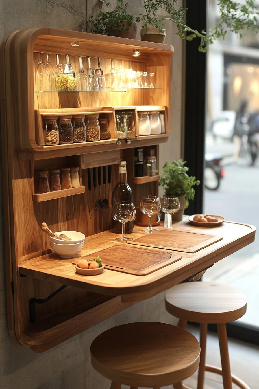 20 Genius tiny kitchen ideas for small apartments 31 10. Space-saving dining solutions-1