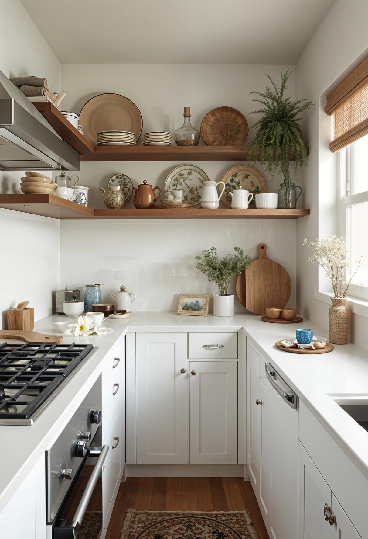 20 Genius Tiny Kitchen ideas for small apartments 9 3rd place saving display with floating shelf-0