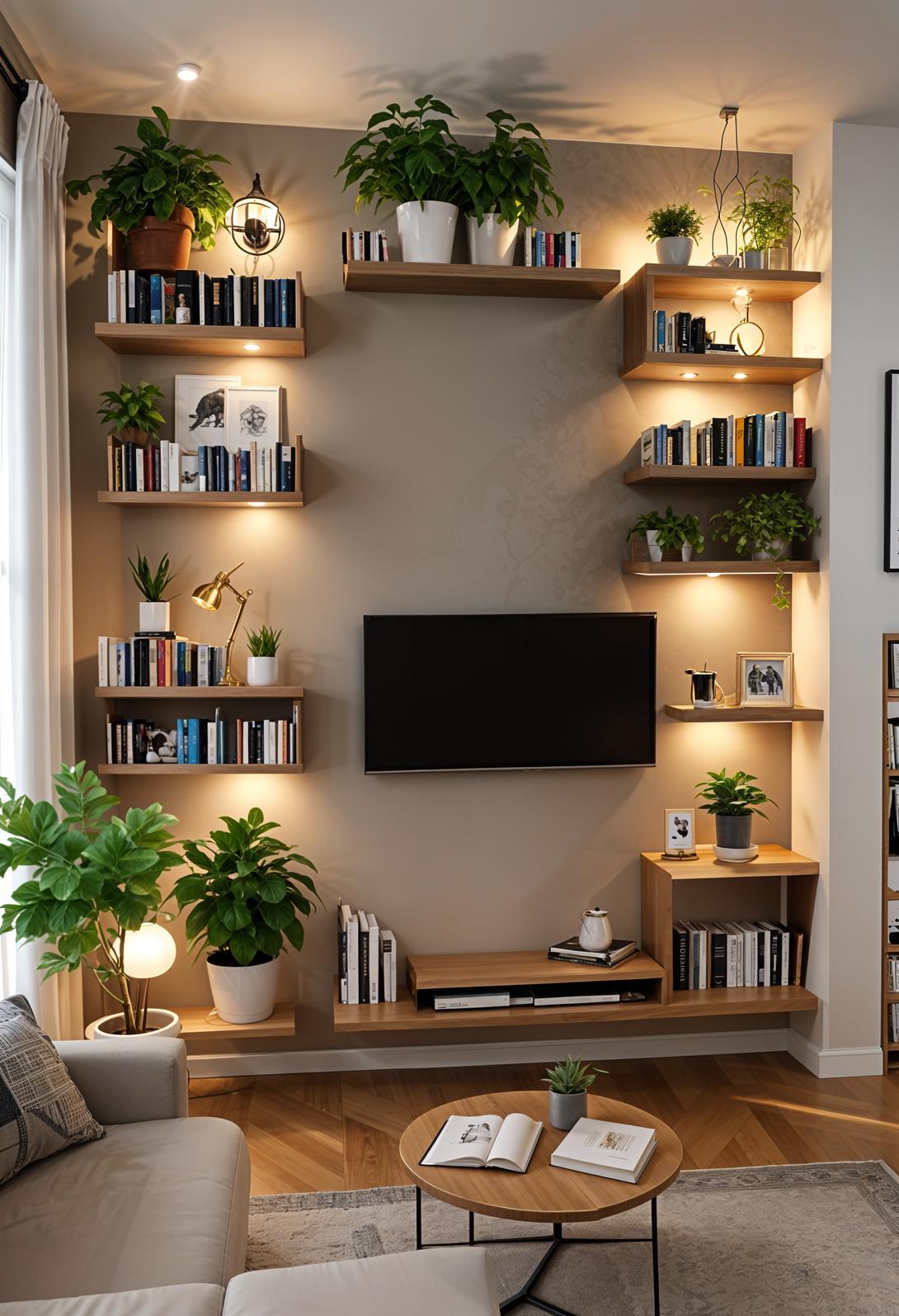 25 Genius tiny living room ideas 13 4. Space-saving floating shelf Solution