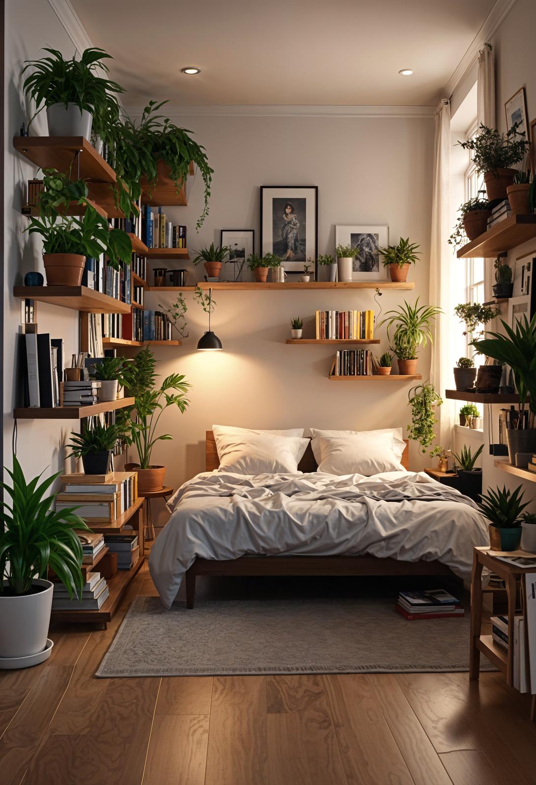 15 clever tiny bedroom ideas you have to see 39 15th room-saving floating shelves Ideas-1