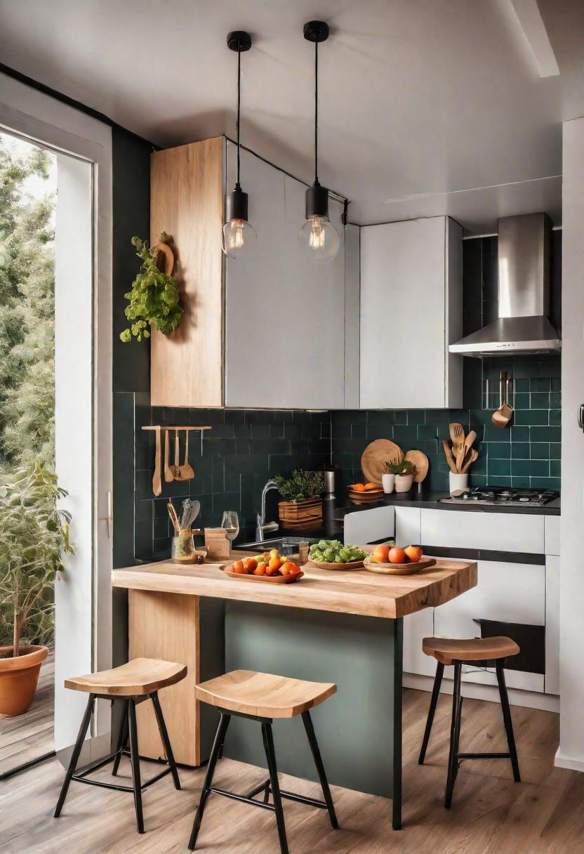 39 Clever Small Kitchen Ideas: Maximize Your Space with Stylish and Functional Designs 11 9. Space-Saving Fold-Up Stools-0