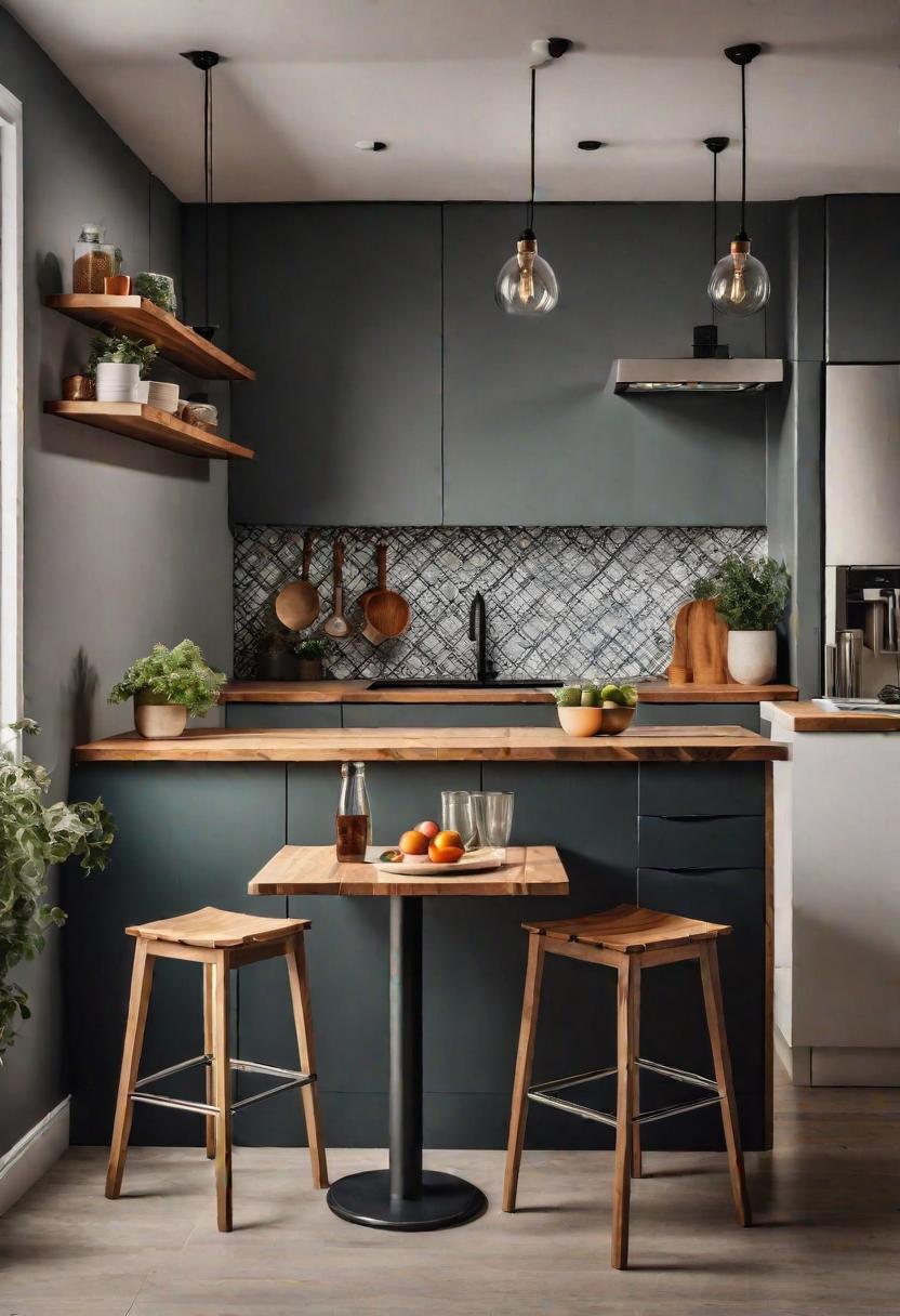 39 Clever Small Kitchen Ideas: Maximize Your Space with Stylish and Functional Designs 12 9. Space-Saving Fold-Up Stools-1