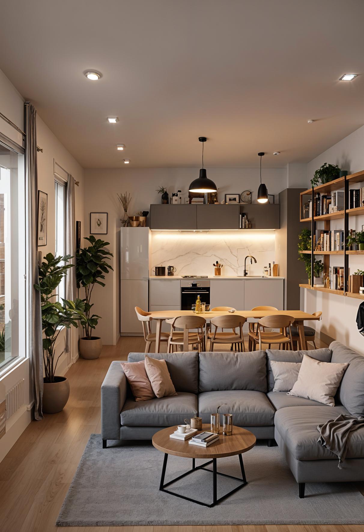 25 Genius Tiny Living Room Ideas 74 24. Space-saving open concept layout-1