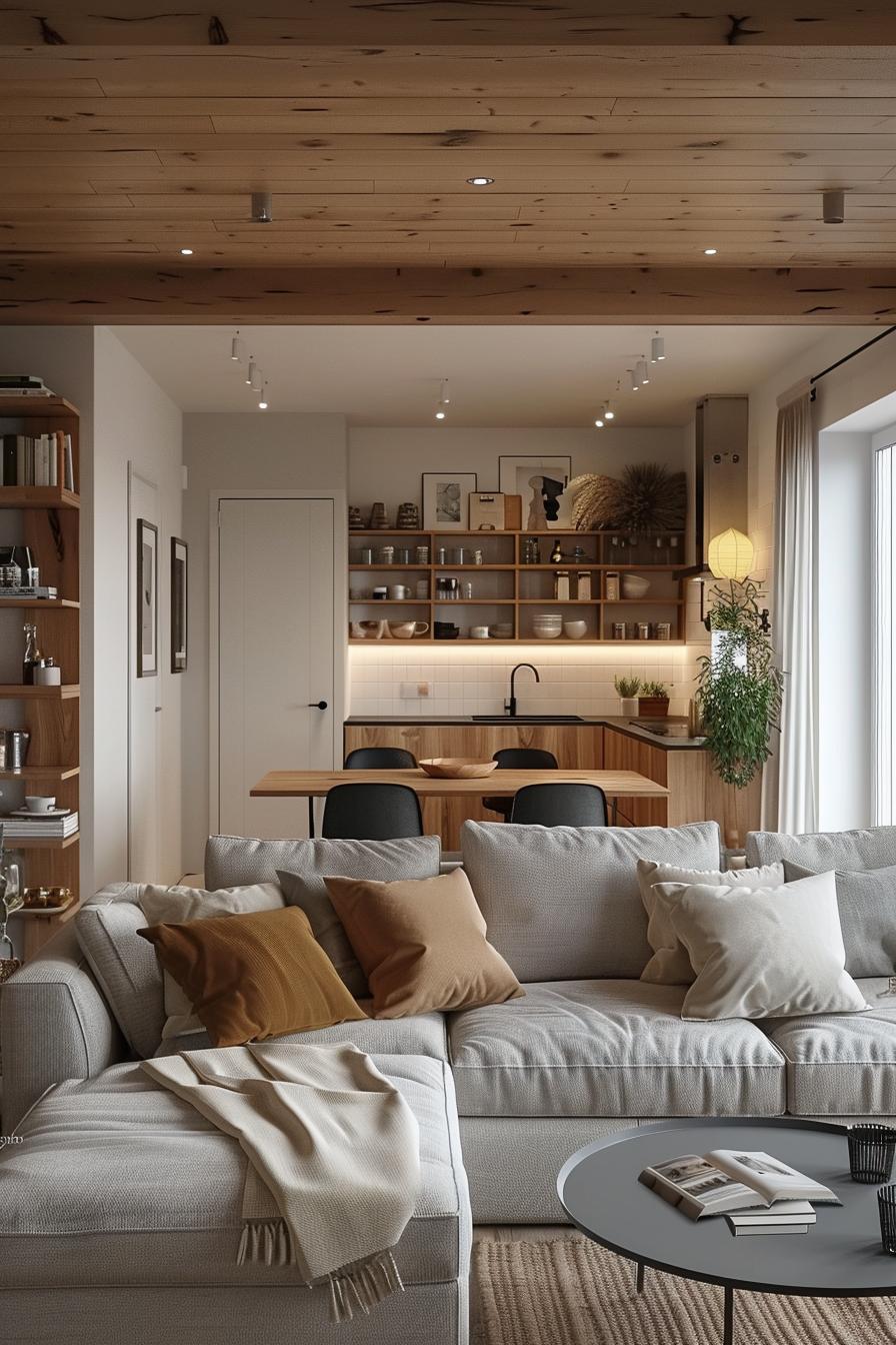25 Genius Tiny Living Room Ideas 76 24. Space-saving open concept layout 3
