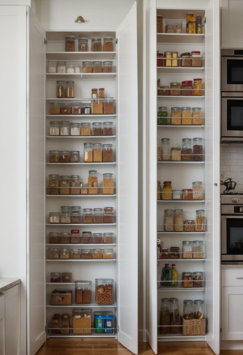 39 Clever Small Kitchen Ideas: Maximize Your Space with Stylish and Functional Designs 10 8. Space-Saving Pantry Shelves-0