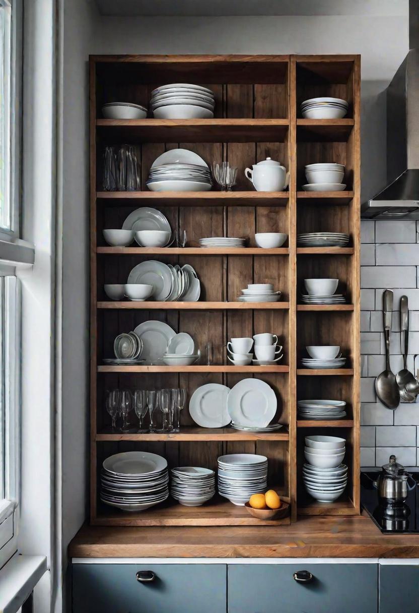 39 Clever Small Kitchen Ideas: Maximize Your Space with Stylish and Functional Designs 18 12. Space-Saving Plate Rack Solutions-1