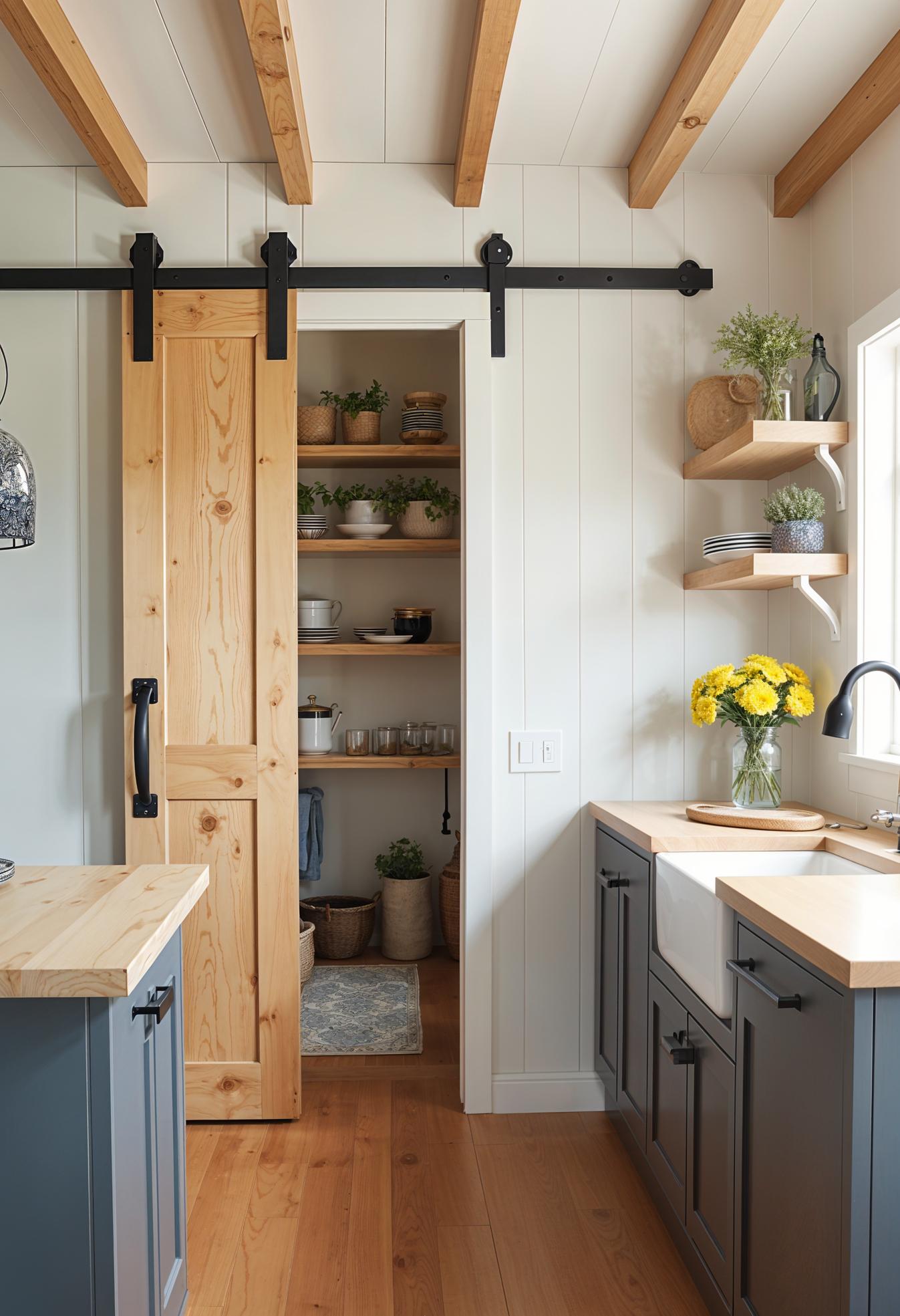 20 Genius tiny kitchen ideas for small apartments 23 8. Room-saving grinding star doors-0