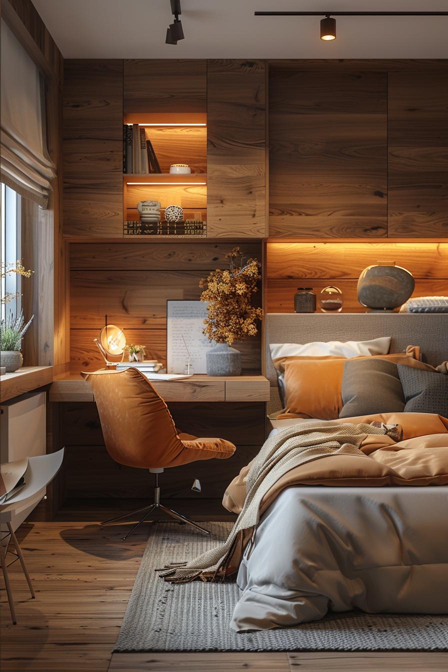 15 clever tiny bedroom ideas that you have to see 14 5. Room-saving study nook ideas-1
