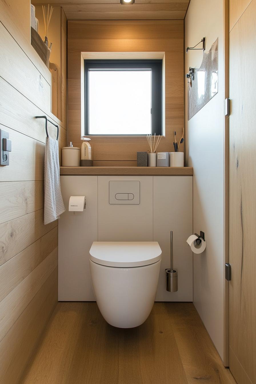 25 Genius tiny bathroom ideas for your makeover 59 22. Place saving toilet brushes-0-0
