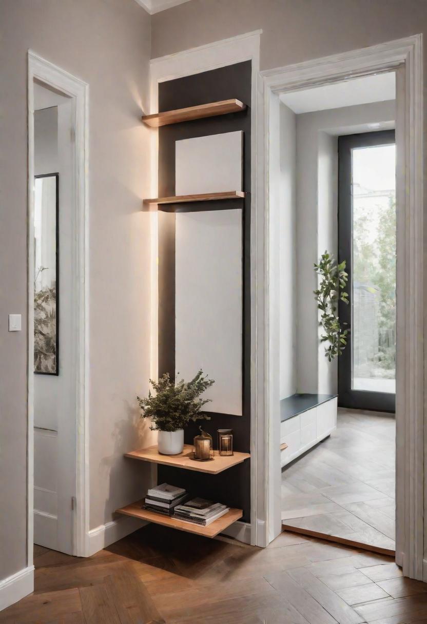 39 Chic Small Entrance Hall Ideas: Creative Solutions for Welcoming Spaces 17 14. Space-Saving Wall-Mounted Desk-0