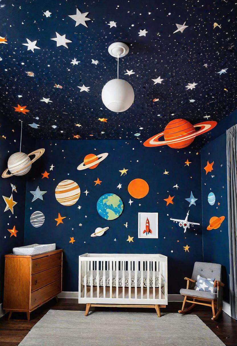 28 Charming Baby Boy Nursery Ideas: Creative Themes and Decor for Your Little Man 5 3. Space-Themed Nursery Decor-0