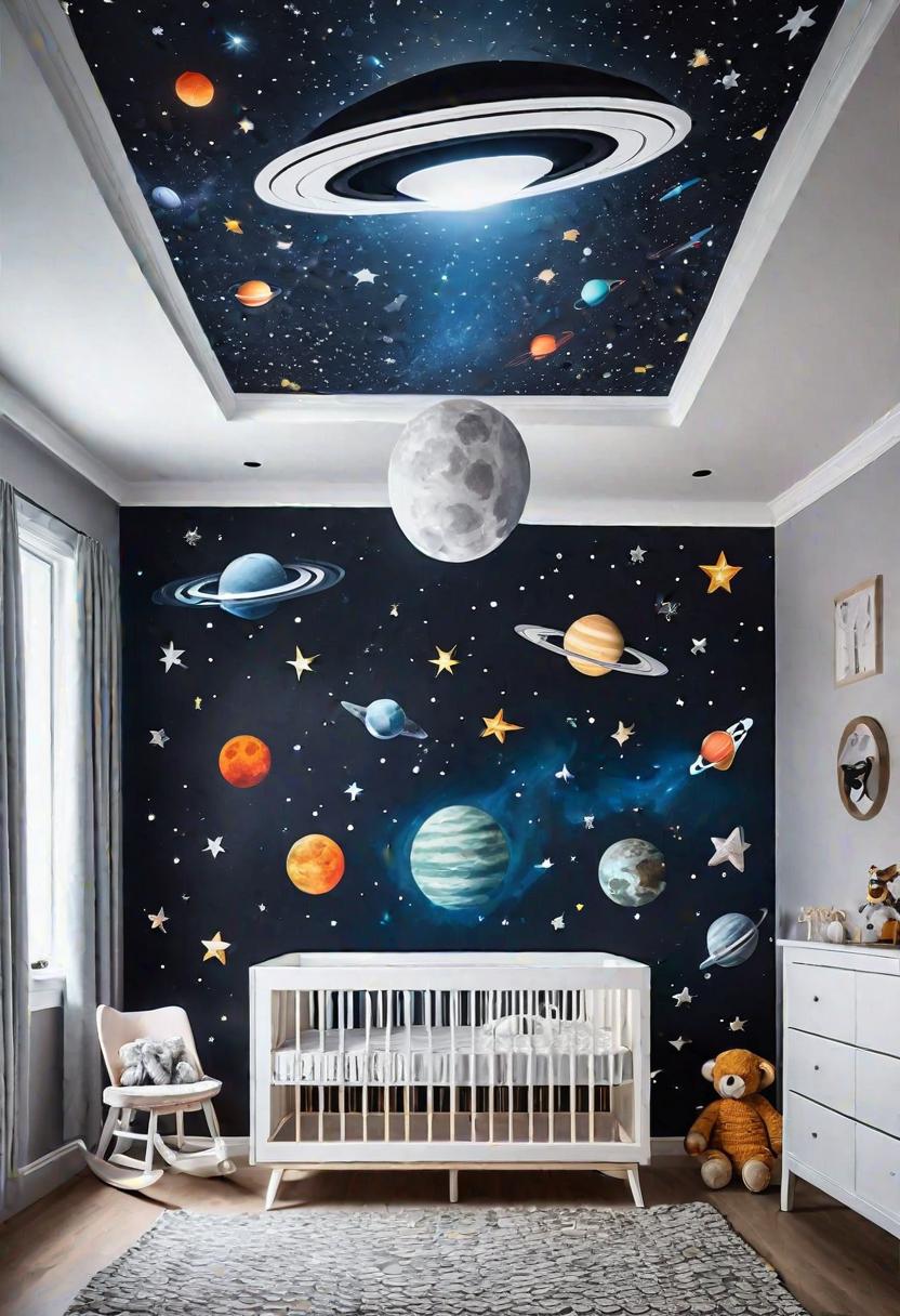61 Dreamy Nursery Room Inspirations: From Cozy Corners to Whimsical Themes 55 34. Space Themed Nursery Inspiration-0