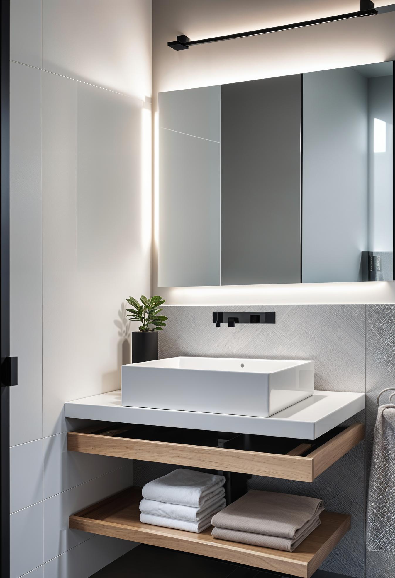19 Genius Small Bathroom Ideas: Space Saving Hacks 18 11. Space-saving wall taps-0
