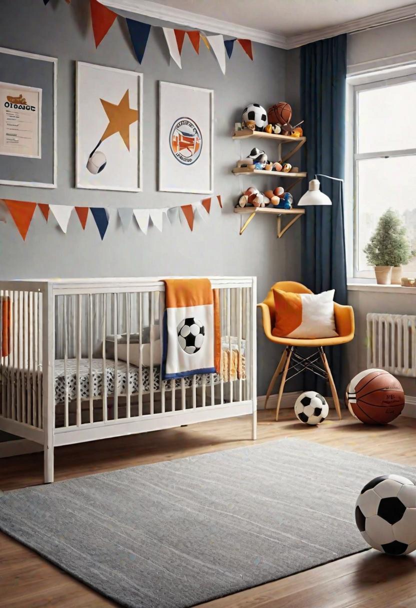 61 Dreamy Nursery Room Inspirations: From Cozy Corners to Whimsical Themes 80 57. Sports Star Stadium Nursery Design-0