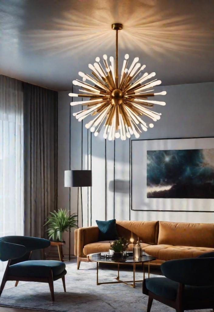 27 schöne Mitte des Jahrhunderts moderne Wohnzimmer 13 10. Sputnik Kronleuchter Trend-0