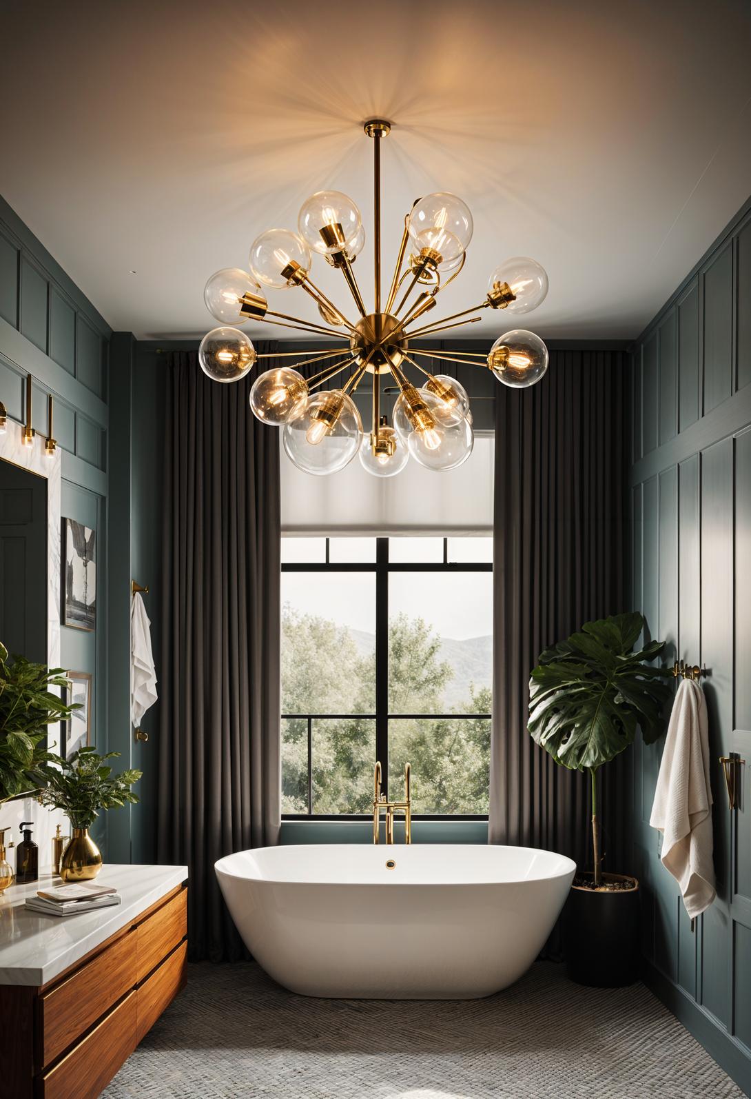 15 chic mid century modern bathroom ideas for timeless elegance 31 10. Sputnik Kronleuchter in the bathroom-1