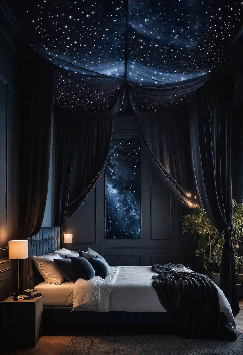 21 launische romantische Schlafzimmer Ideen: Trendy & wunderschön 3 1. Starlit Canopy Retreat-0