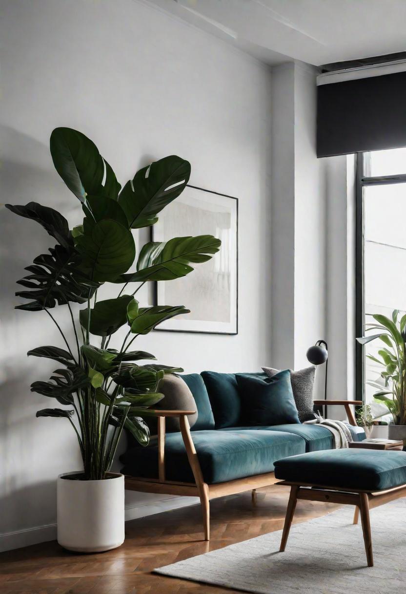 Small Space, Big Impact: 34 Minimalist Living Room Ideas for Every Apartment 34 32. Statement Indoor Plants for Impact-0