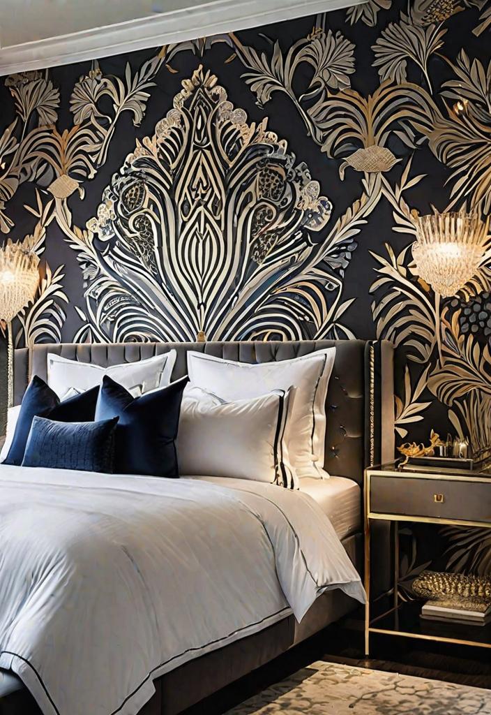 25 enchanting main bedroom decoration ideas for 2024 12 8. Statement wallpaper for main bedroom-0