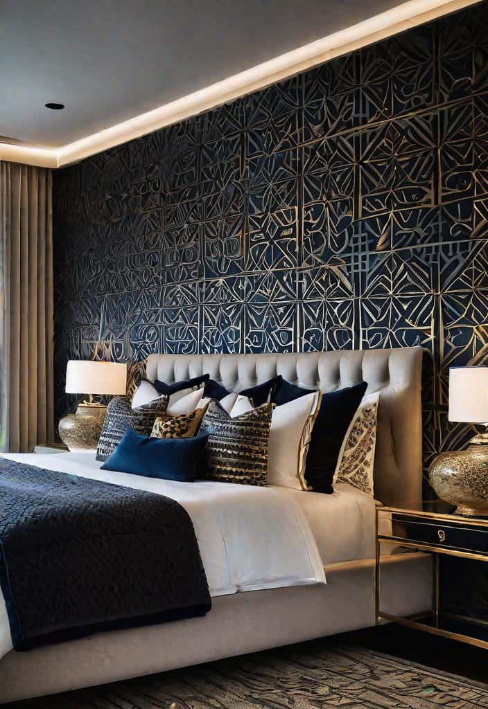 25 enchanting main bedroom decoration ideas for 2024 13 13 8. Statement wallpaper for main bedroom-1