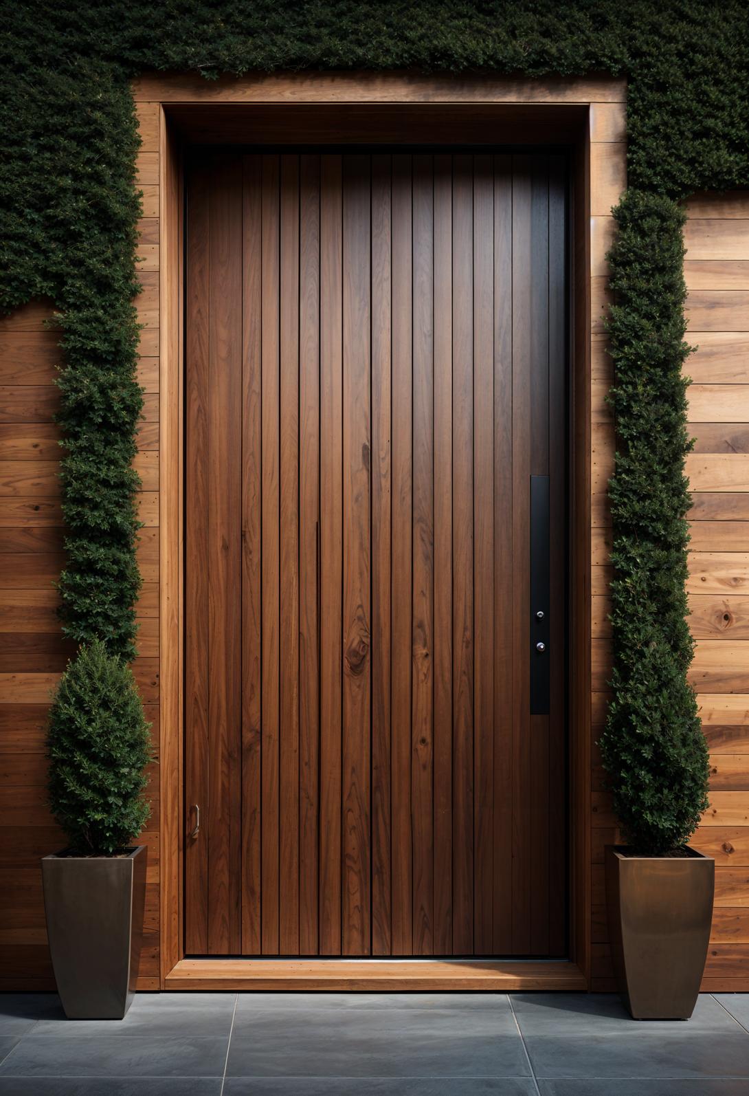 29 Stunning Wooden Door Designs for Main Entrances 46 22. Stealth Wood Door Integration-0