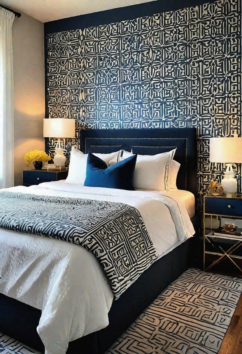 61 Inspiring Bedroom Wall Decor Ideas: Transform Your Space into a Dreamy Retreat 43 41. Stenciled Accent Wall Solutions-0