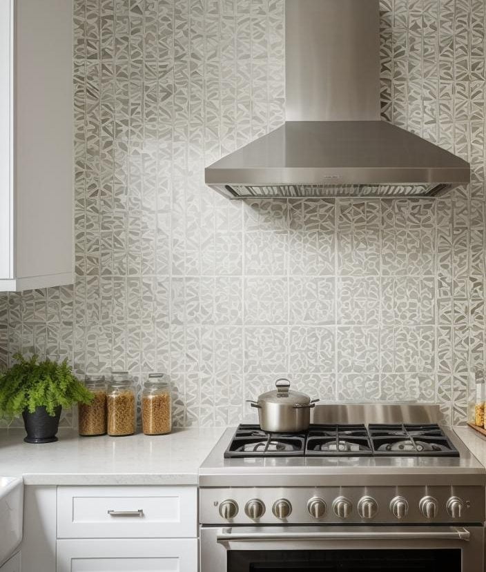 35 Stunning Kitchen Backsplash Ideas: Creative and Eye-Catching Designs 45 31. Stenciled Tile Backsplash Tutorial-0