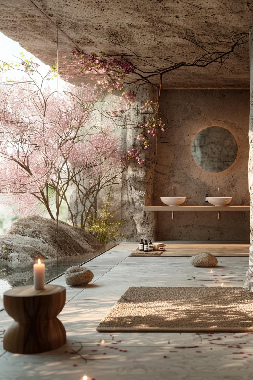 23 dream baths to inspire their creative genius 5 3. Stone oasis with garden view-0