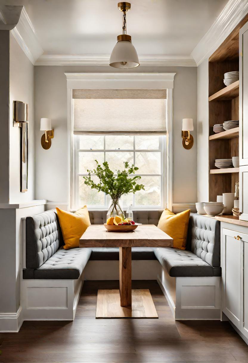 43 Inspiring Kitchen Decor Ideas: Stylish and Functional Accents 53 34. Storage Benches for Breakfast Nook-3