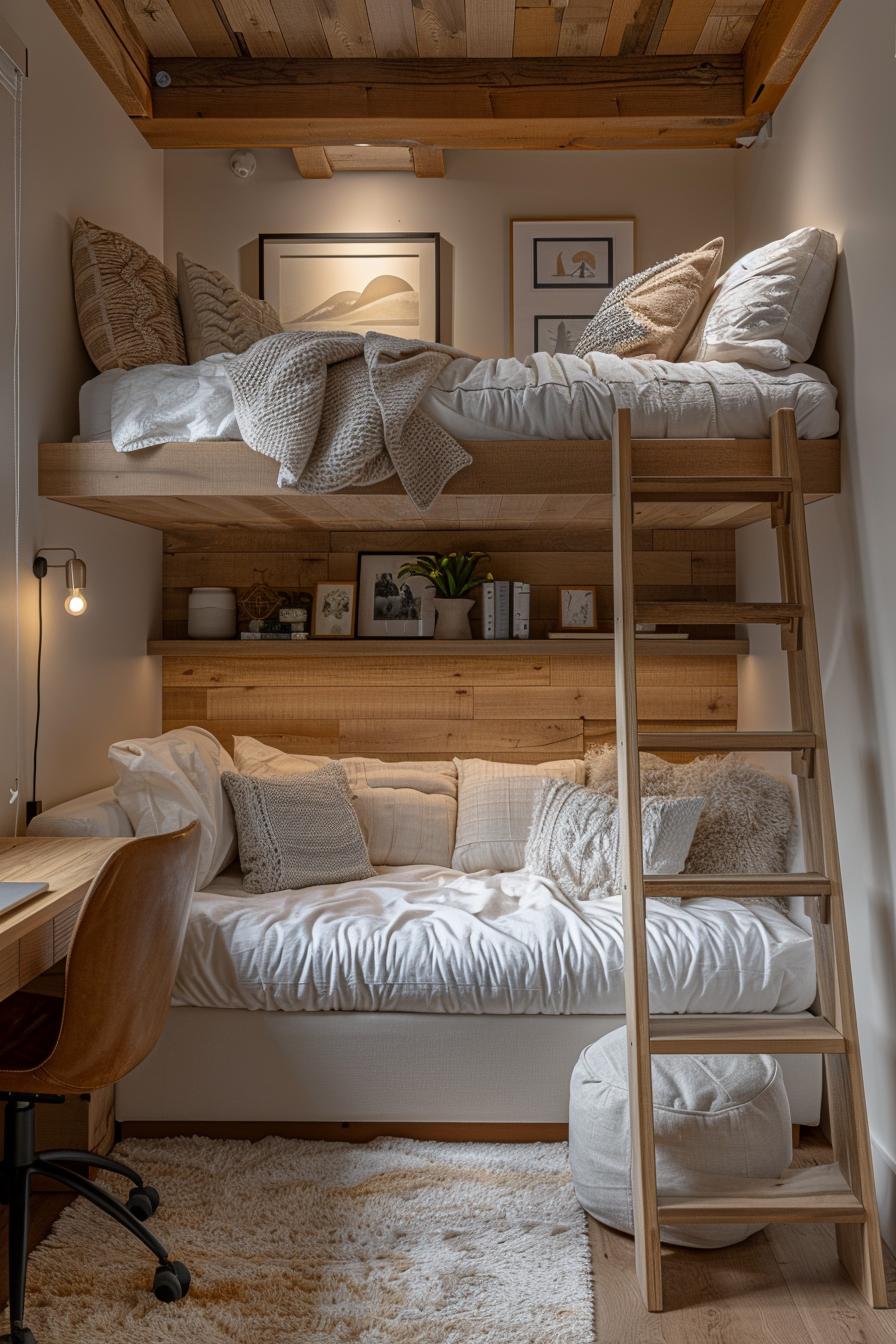 19 ideas for creative dormitory room for boys 11 4. Stylish DIY loft bed design-2