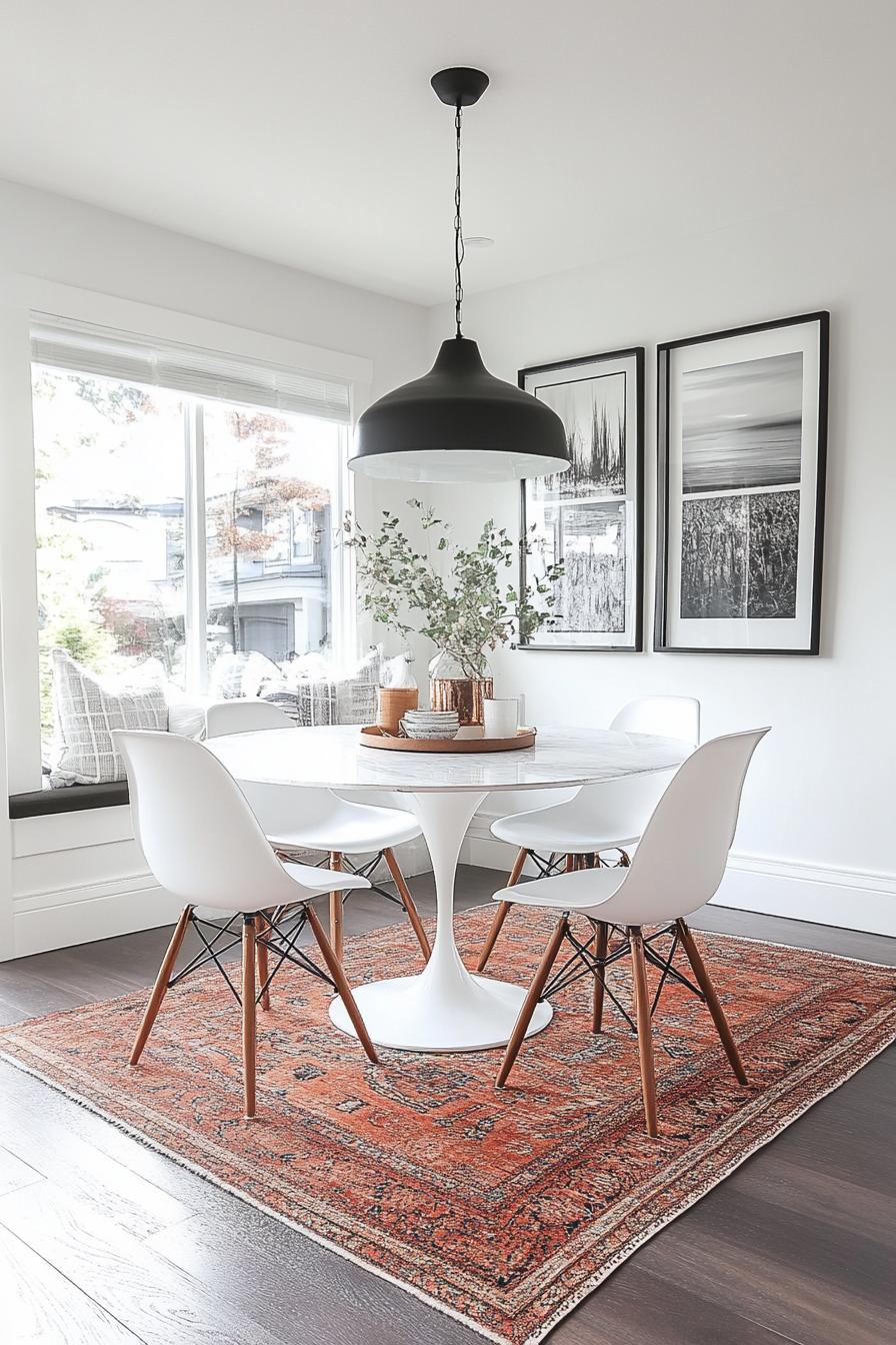 23 breathtaking modern dining tables from the middle of the century, which they worship 33 13. Stylish dining area wall decor-0