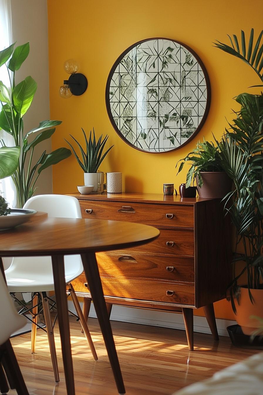 23 breathtaking modern dining tables from the middle of the century, which they worship 34 13. Stylish dining area wall decoration-1
