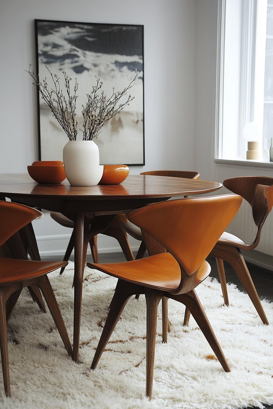 23 breathtaking modern dining tables from the middle of the century, which they worship 35 13. Stylish dining area wall decor-2