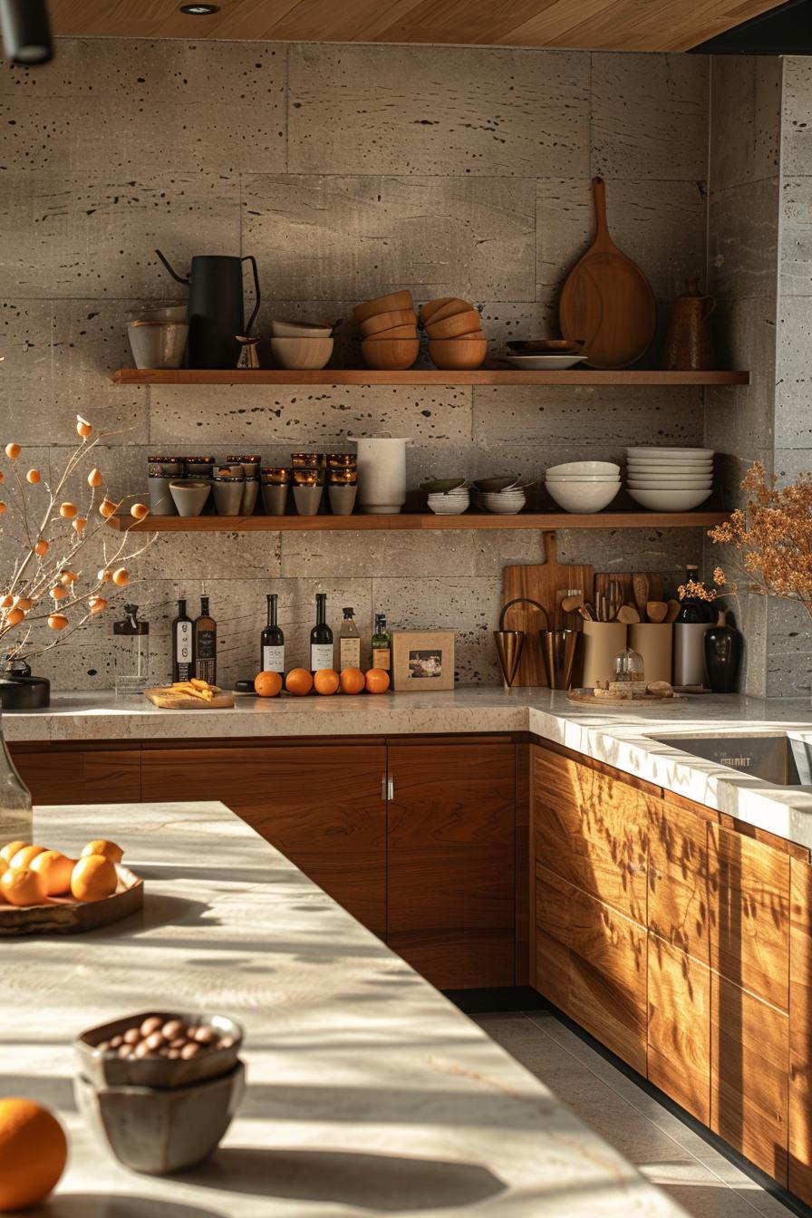15 unique in the middle of the century modern kitchen ideas 16 5. Stylish geometric dishes Displays-0