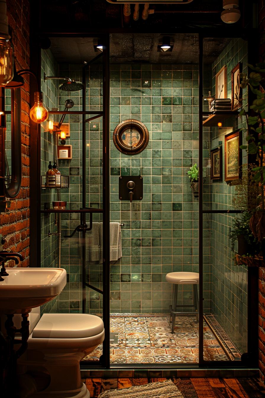 15 chic mid century modern bathroom ideas for timeless elegance 23 7. Stylish shower housing Inspiration-2