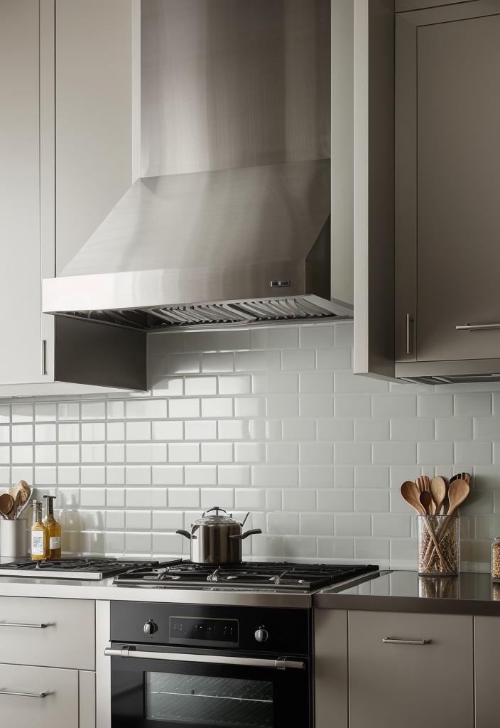 35 Stunning Kitchen Backsplash Ideas: Creative and Eye-Catching Designs 11 6. Stylish Stainless Steel Subway Tiles-1