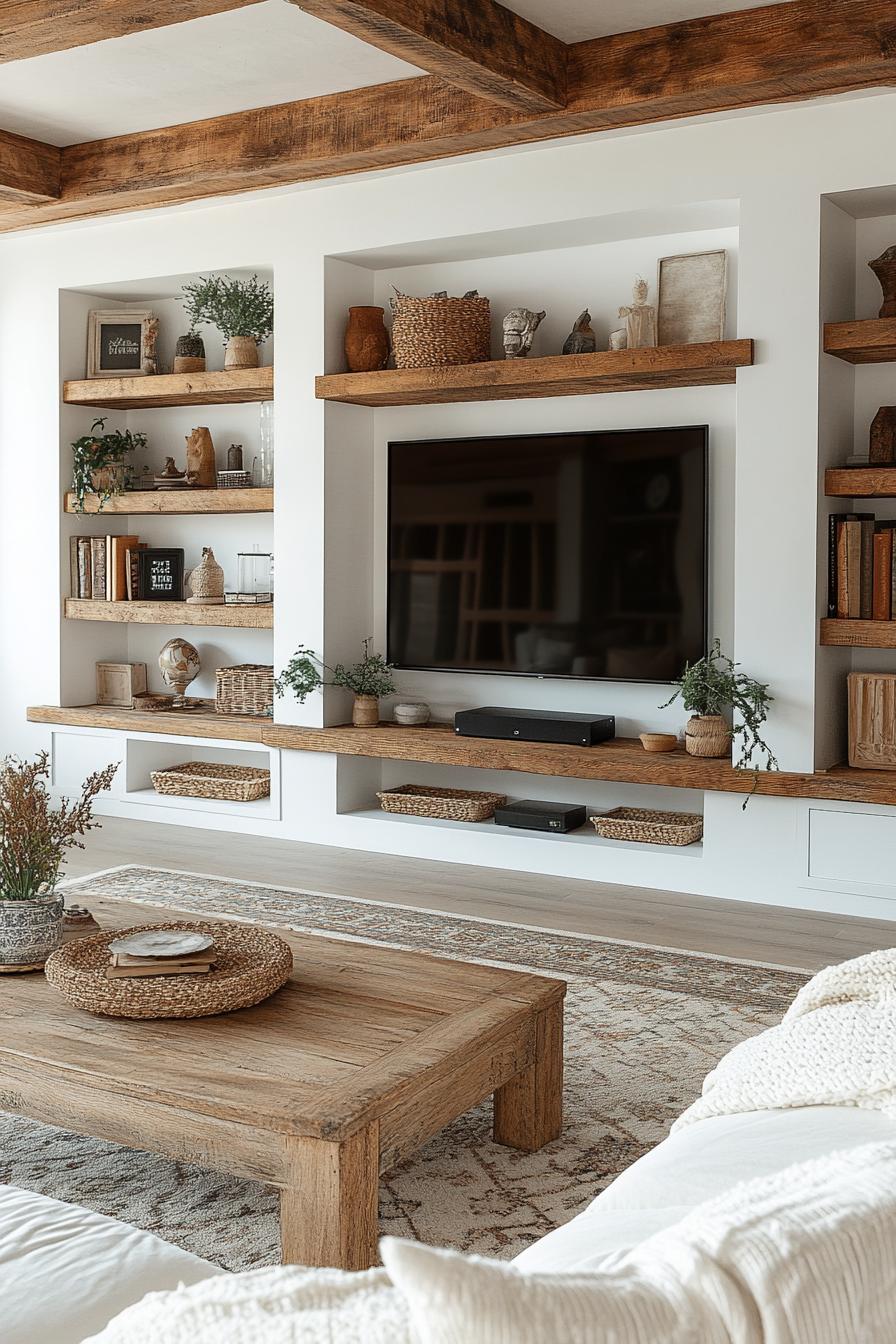 20 breathtaking living room wall decoration ideas 28 8. Stylish Wall Regal Decor Ideas-0