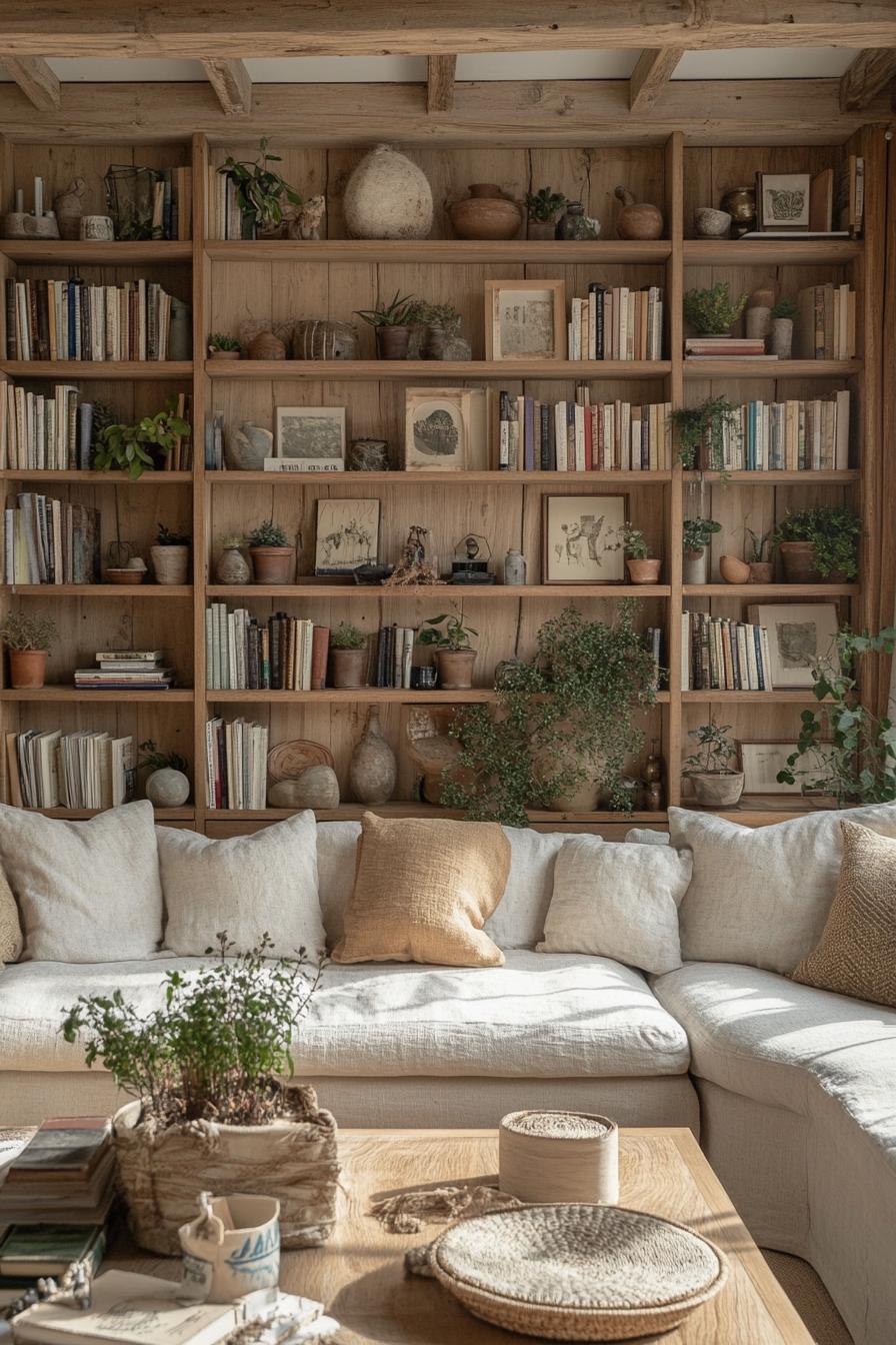 20 breathtaking living room wall decoration ideas 29 8. Stylish Wall Regal Decor Ideas-1