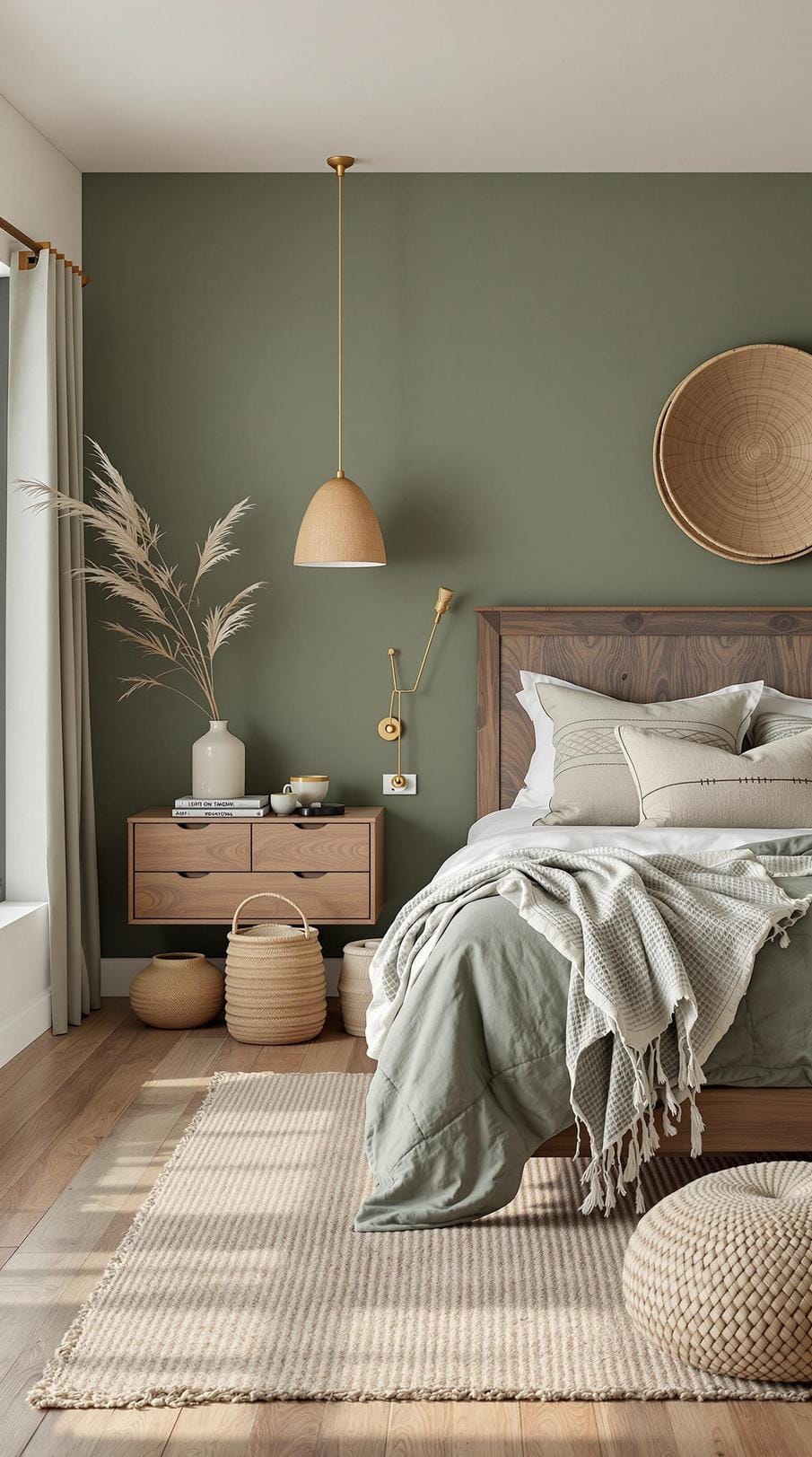 25 Trendy Sage Green Schlafzimmer Ideen für 2025 64 20. subtile erdige Töne in Kombination mit Salbeigrün für einen warmen, Erdungsraum-0