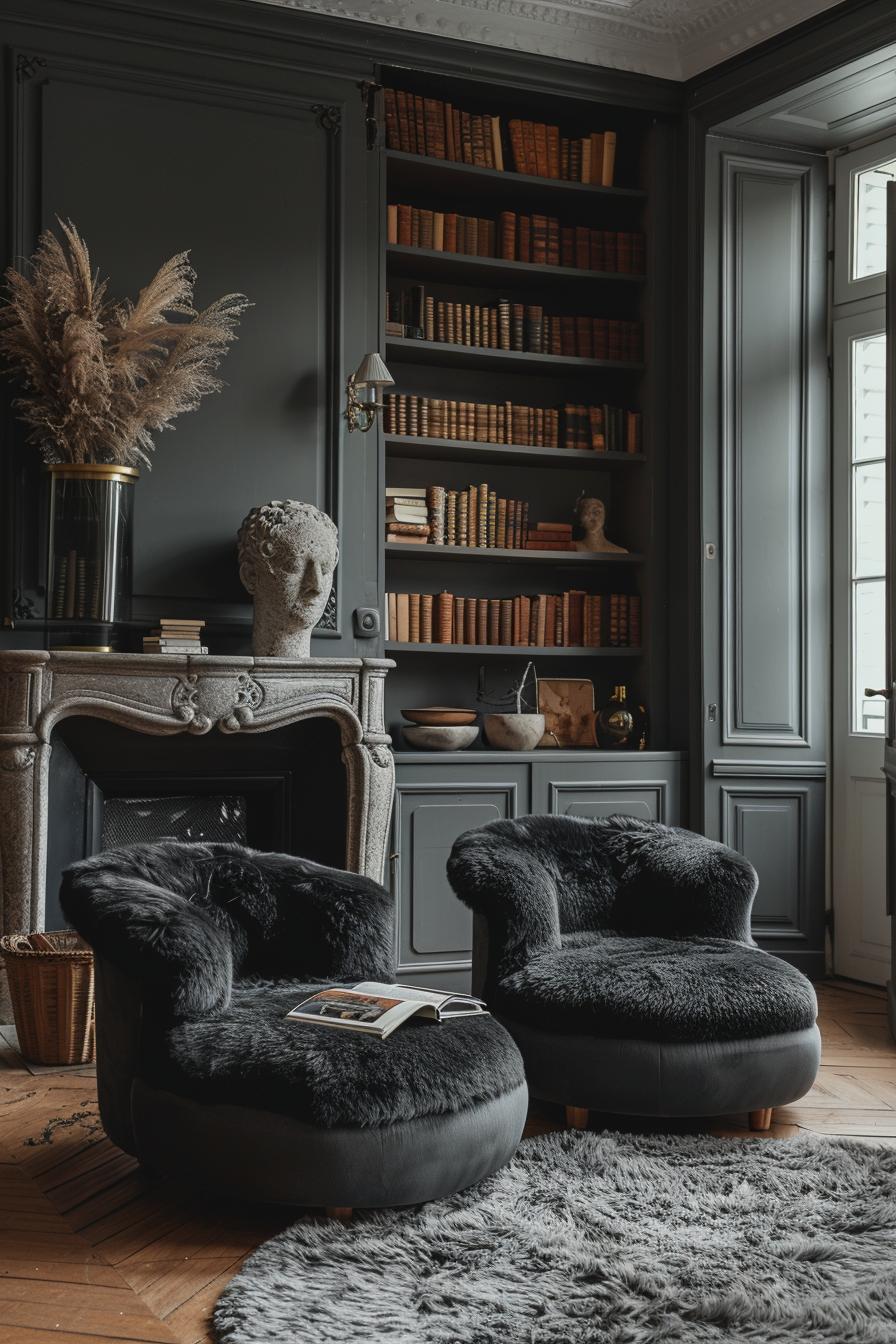 15 trendy, moody neutral living room designs to inspire 29 15. Magnificent charcoal-faux-pelz-foot deficiency-0