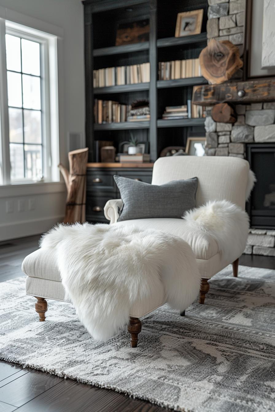 15 trendy, moody, neutral living room designs to inspire 30 15. Magnificent charcoal-faux-pelz-foot-1