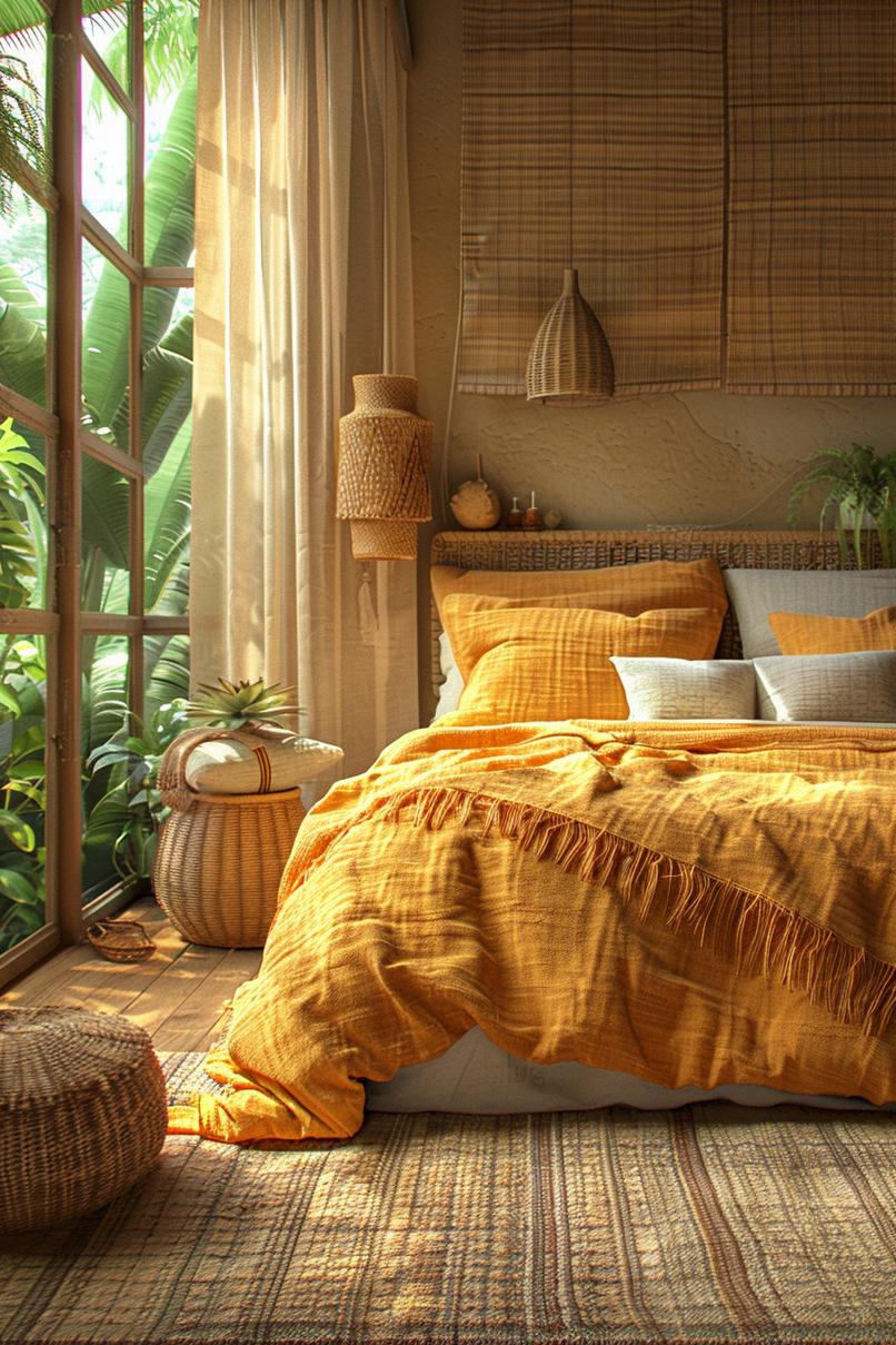 19 Best earthy modern bedroom ideas for a cozy retreat 9 2. Sun-chain desert bedroom trends-2