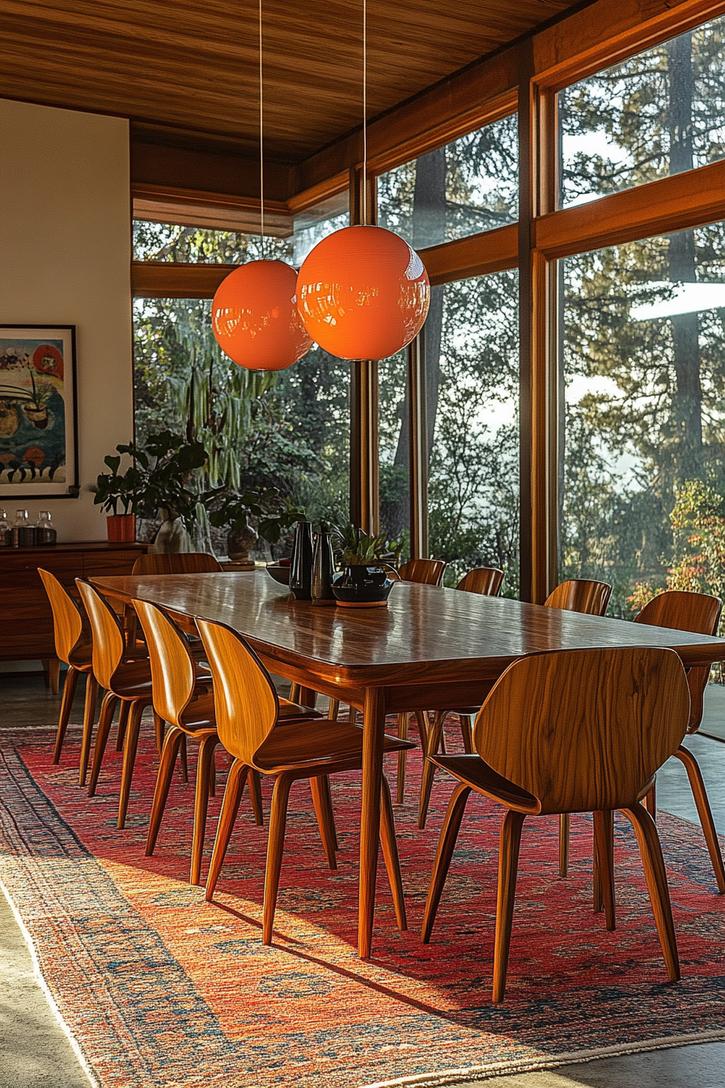 23 Breathtaking modern dining tables from the middle of the century, which they worship 22 8. Sun lighting dining area: Brilliance-2 hems