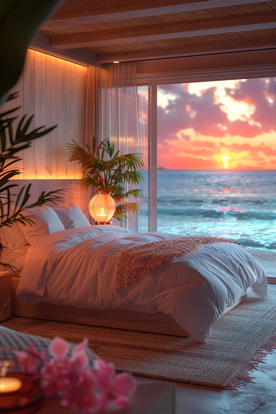 15 dreamy pink coastal bedroom ideas: beach & aesthetics 13 4. Sunrise Coast pink bedroom Palette-1