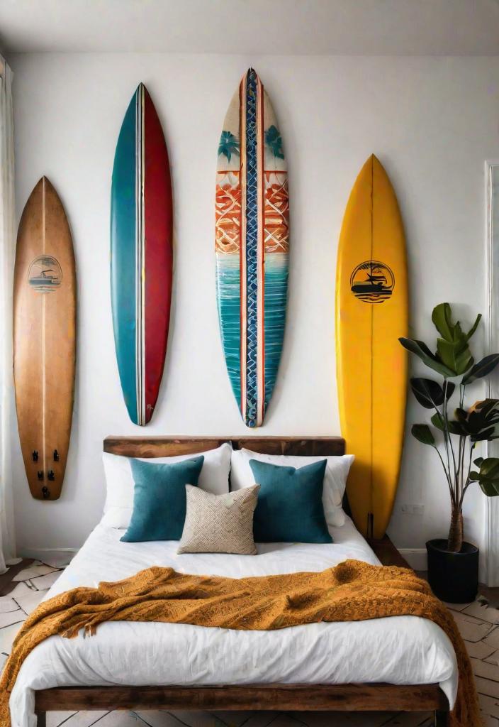 43 Inspiring Coastal Living Room Ideas 19 17. Surfboard Decor Ideas-0
