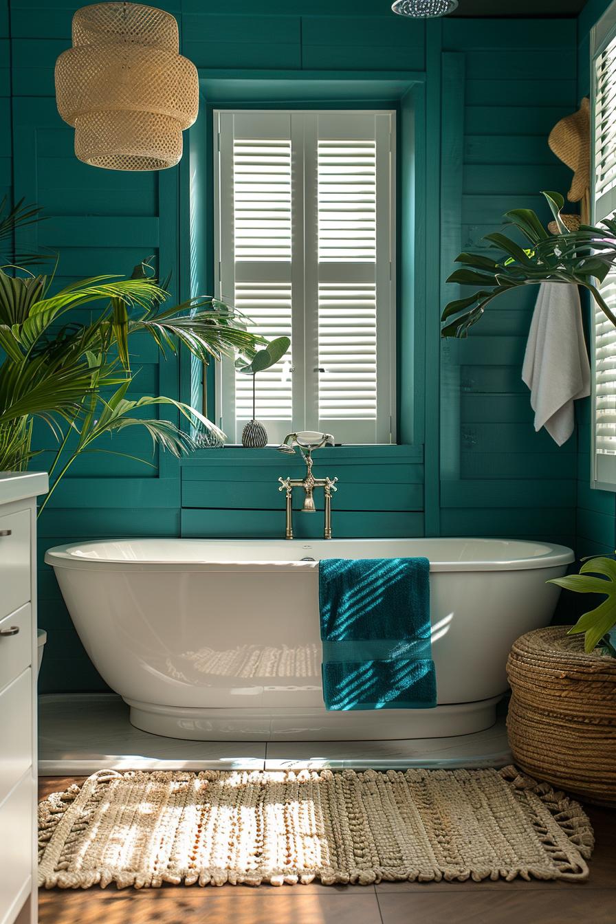15 trendy bathroom colors for a breathtaking makeover 11 4. Teal Dream: Lively Bad Vibes-0